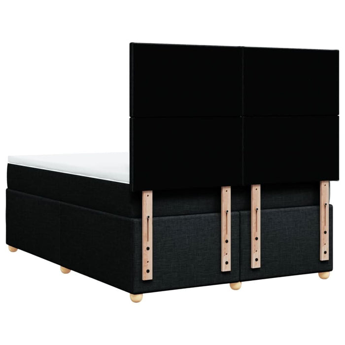 Pat box spring cu saltea, negru, 160x200 cm, textil - WALTI WALTI