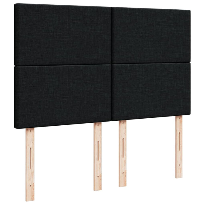 Pat box spring cu saltea, negru, 160x200 cm, textil - WALTI WALTI
