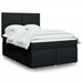 Pat box spring cu saltea, negru, 160x200 cm, textil - WALTI WALTI