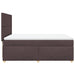 Pat box spring cu saltea, maro închis, 160x200 cm, textil - WALTI WALTI