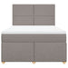 Pat box spring cu saltea, gri taupe, 160x200 cm material textil - WALTI WALTI