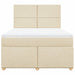 Pat box spring cu saltea, crem, 160x200 cm, material textil - WALTI WALTI