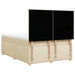 Pat box spring cu saltea, crem, 160x200 cm, material textil - WALTI WALTI