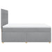 Pat continental cu saltea, gri deschis, 160x200 cm, textil - WALTI WALTI
