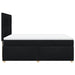 Pat box spring cu saltea, negru, 160x200 cm, textil - WALTI WALTI