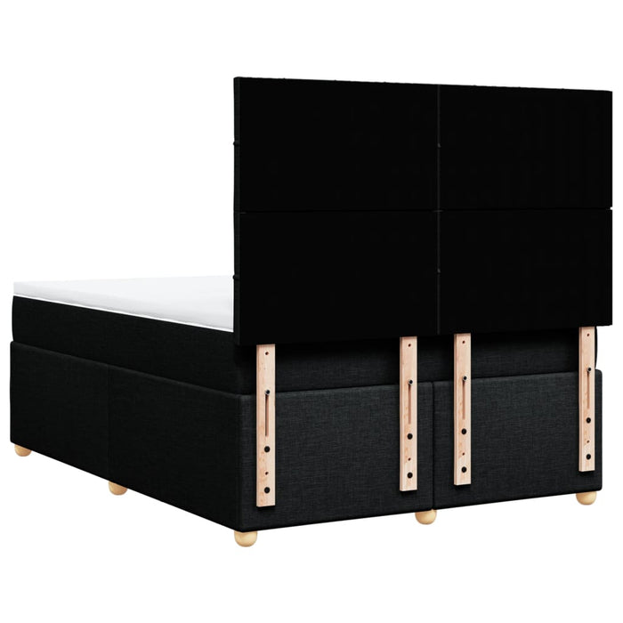 Pat box spring cu saltea, negru, 160x200 cm, textil - WALTI WALTI