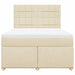 Pat box spring cu saltea, crem, 160x200 cm, material textil - WALTI WALTI