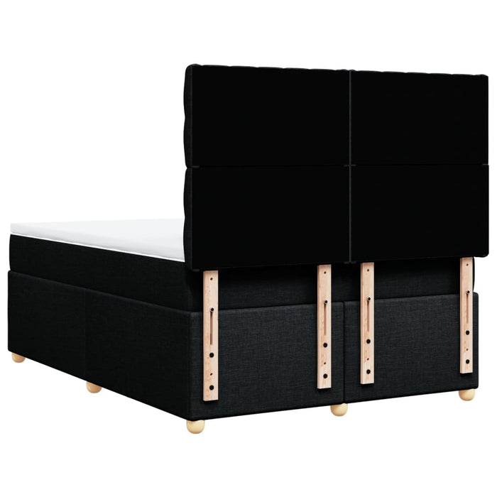 Pat box spring cu saltea, negru, 160x200 cm, textil - WALTI WALTI