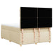 Pat box spring cu saltea, crem, 160x200 cm, material textil - WALTI WALTI