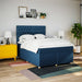 Pat continental cu saltea, albastru, 160x200cm, material textil - WALTI WALTI