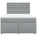 Pat continental cu saltea, gri deschis, 160x200 cm, textil - WALTI WALTI
