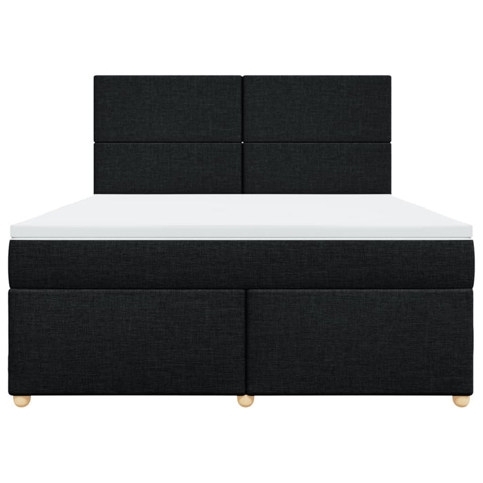 Pat box spring cu saltea, negru, 180x200 cm, catifea - WALTI WALTI