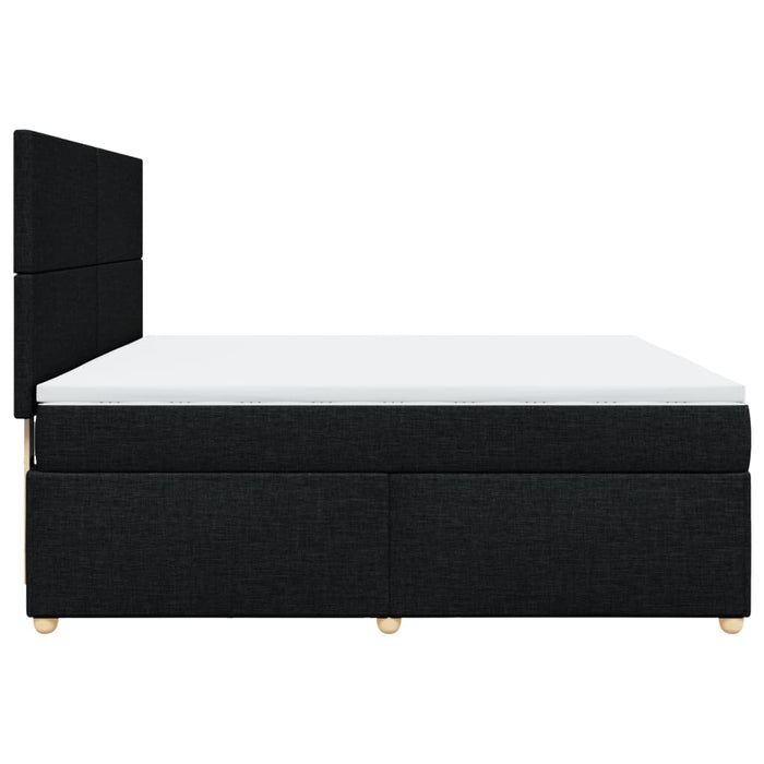 Pat box spring cu saltea, negru, 180x200 cm, catifea - WALTI WALTI