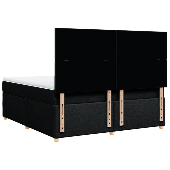 Pat box spring cu saltea, negru, 180x200 cm, catifea - WALTI WALTI