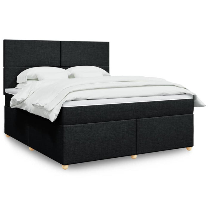 Pat box spring cu saltea, negru, 180x200 cm, catifea - WALTI WALTI