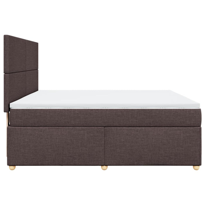 Pat continental cu saltea maro închis 180x200cm material textil - WALTI WALTI