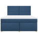 Pat box spring cu saltea, albastru, 180x200 cm, material textil - WALTI WALTI