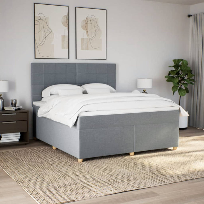 Pat continental, gri deschis, 180x200 cm, material textil - WALTI WALTI