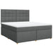 Pat box spring cu saltea, gri închis, 180x200 cm, textil - WALTI WALTI