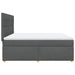 Pat box spring cu saltea, gri închis, 180x200 cm, textil - WALTI WALTI