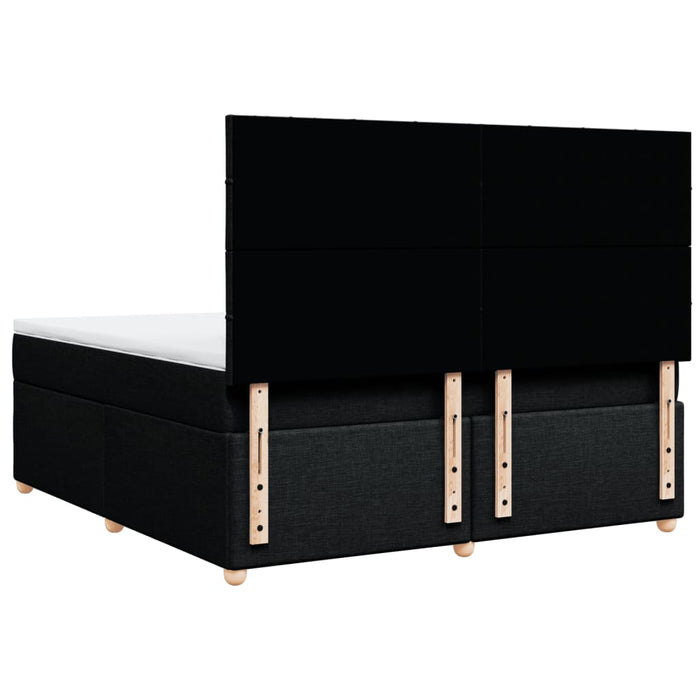 Pat box spring cu saltea, negru, 180x200 cm, catifea - WALTI WALTI