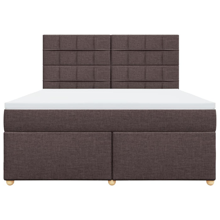 Pat continental cu saltea maro închis 180x200cm material textil - WALTI WALTI
