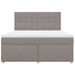 Pat continental cu saltea, gri taupe, 180x200 cm, textil - WALTI WALTI