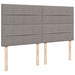 Pat continental cu saltea, gri taupe, 180x200 cm, textil - WALTI WALTI