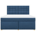 Pat box spring cu saltea, albastru, 180x200 cm, material textil - WALTI WALTI