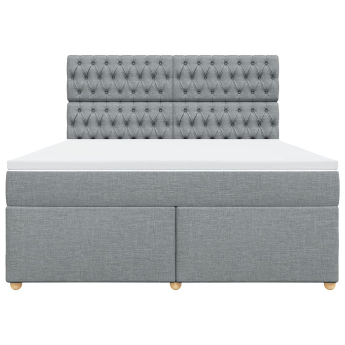 Pat continental, gri deschis, 180x200 cm, material textil - WALTI WALTI