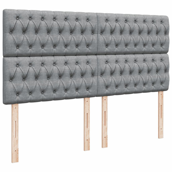 Pat continental, gri deschis, 180x200 cm, material textil - WALTI WALTI