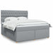 Pat continental, gri deschis, 180x200 cm, material textil - WALTI WALTI