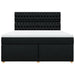 Pat box spring cu saltea, negru, 180x200 cm, catifea - WALTI WALTI