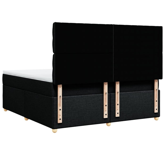 Pat box spring cu saltea, negru, 180x200 cm, catifea - WALTI WALTI