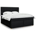 Pat box spring cu saltea, negru, 180x200 cm, catifea - WALTI WALTI