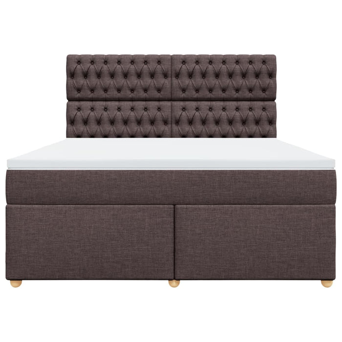 Pat continental cu saltea maro închis 180x200cm material textil - WALTI WALTI