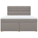 Pat continental cu saltea, gri taupe, 180x200 cm, textil - WALTI WALTI