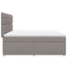 Pat continental cu saltea, gri taupe, 180x200 cm, textil - WALTI WALTI