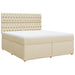 Pat continental cu saltea, crem, 180x200 cm, textil - WALTI WALTI