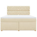 Pat continental cu saltea, crem, 180x200 cm, textil - WALTI WALTI