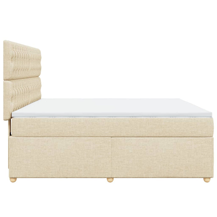 Pat continental cu saltea, crem, 180x200 cm, textil - WALTI WALTI