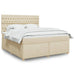 Pat continental cu saltea, crem, 180x200 cm, textil - WALTI WALTI