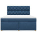 Pat box spring cu saltea, albastru, 180x200 cm, material textil - WALTI WALTI