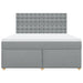 Pat continental, gri deschis, 180x200 cm, material textil - WALTI WALTI