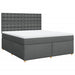Pat box spring cu saltea, gri închis, 180x200 cm, textil - WALTI WALTI