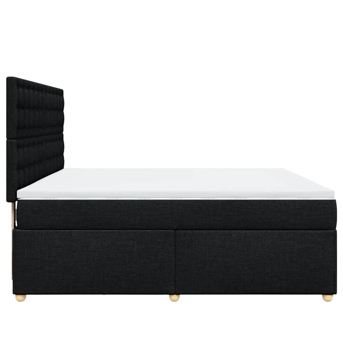 Pat box spring cu saltea, negru, 180x200 cm, catifea - WALTI WALTI