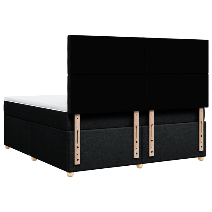 Pat box spring cu saltea, negru, 180x200 cm, catifea - WALTI WALTI