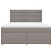 Pat continental cu saltea, gri taupe, 180x200 cm, textil - WALTI WALTI