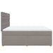 Pat continental cu saltea, gri taupe, 180x200 cm, textil - WALTI WALTI