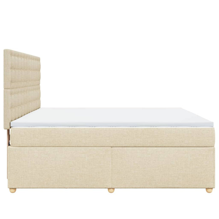 Pat continental cu saltea, crem, 180x200 cm, textil - WALTI WALTI